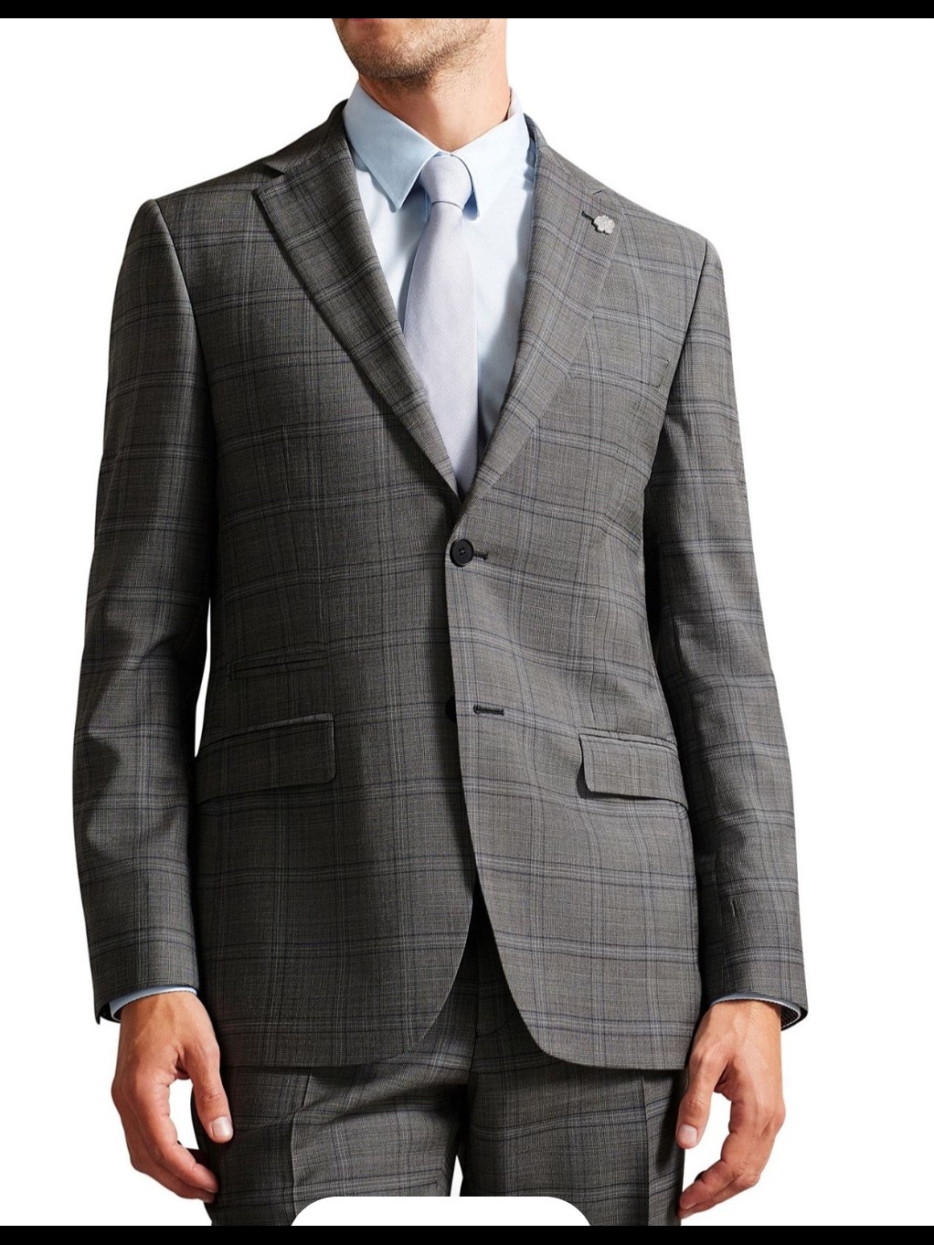 Ted Baker Wright Plaid Modern Slim Fit Suit Jacket